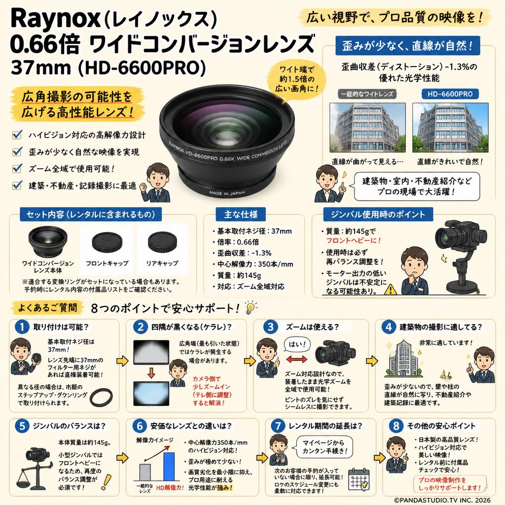 Raynox ( レイノックス ) 0.66倍 ワイドコンバージョンレンズ  37mm ( HD-6600PRO ) FAQ（よくある質問と答え）