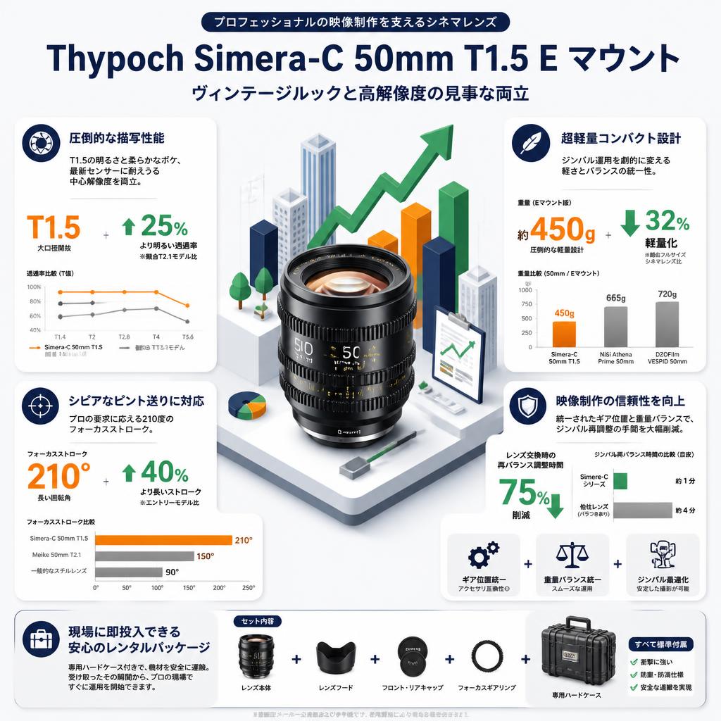 Thypoch Simera-C 50mm T1.5 E マウント セールスポイント