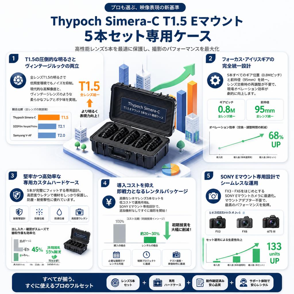 Thypoch Simera-C T1.5 E マウント 5本セット専用ケース セールスポイント
