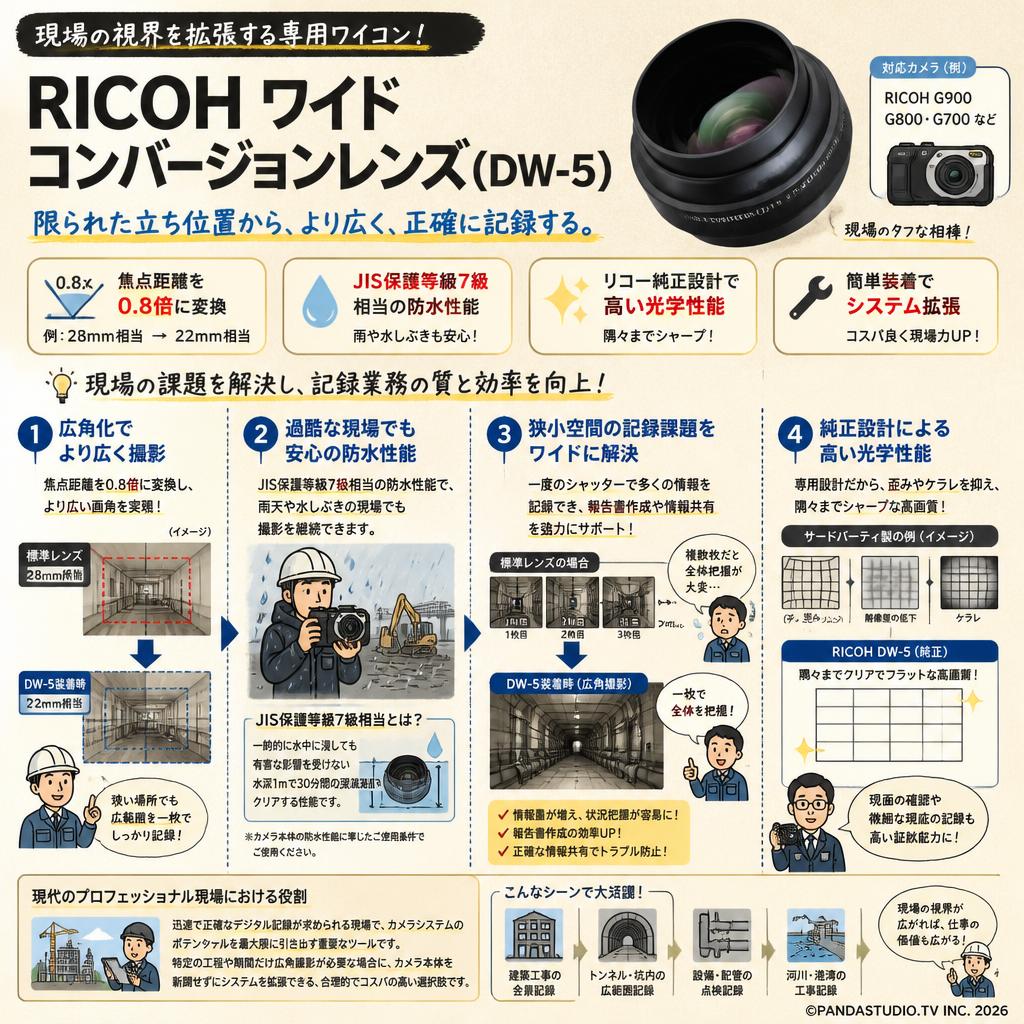 RICOH ワイドコンバージョンレンズ( DW-5 ) 概要