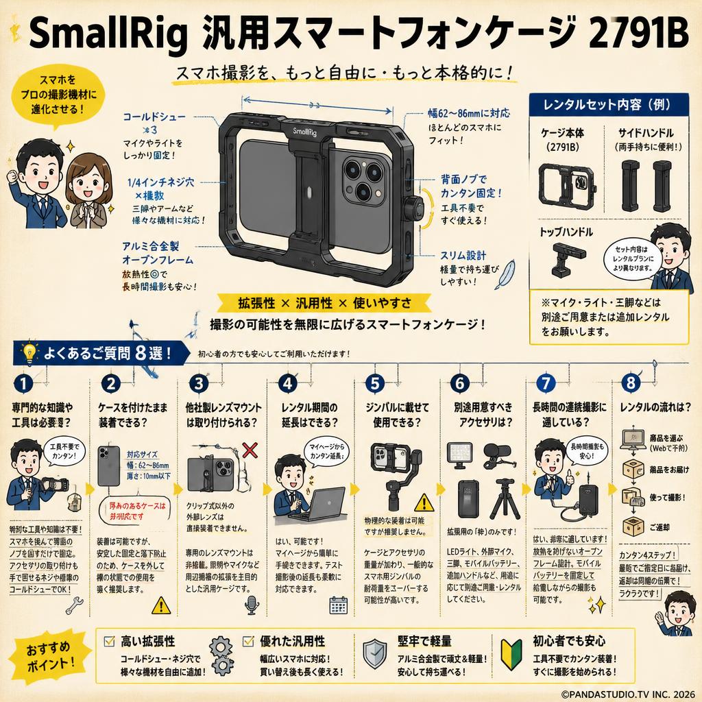 SmallRig 汎用スマートフォンケージ 2791B FAQ（よくある質問と答え）