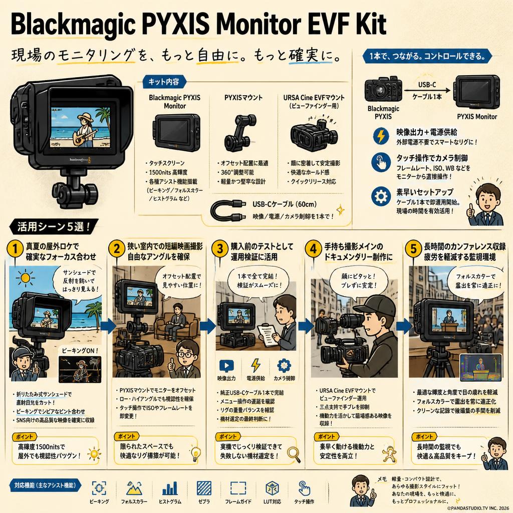 Blackmagic PYXIS Monitor EVF Kit 用途