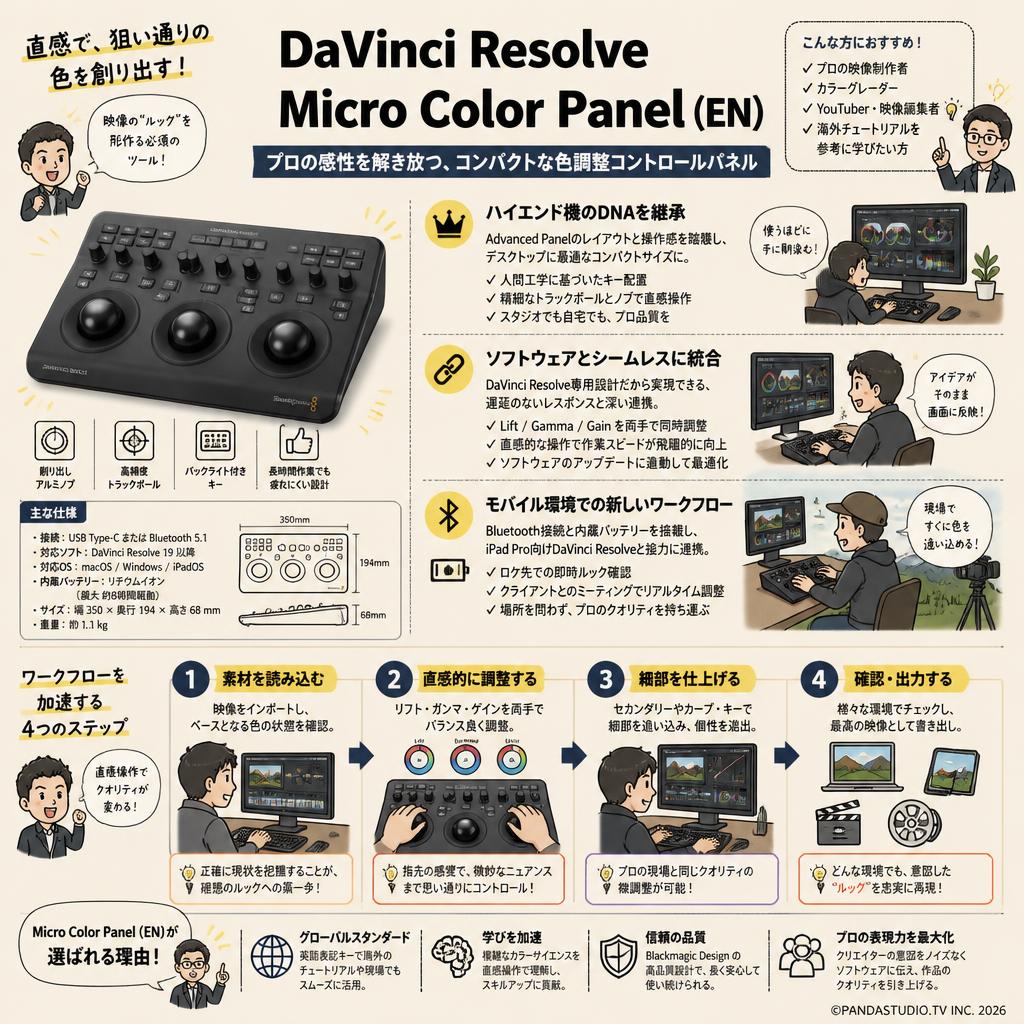 DaVinci Resolve Micro Color Panel（EN） 概要