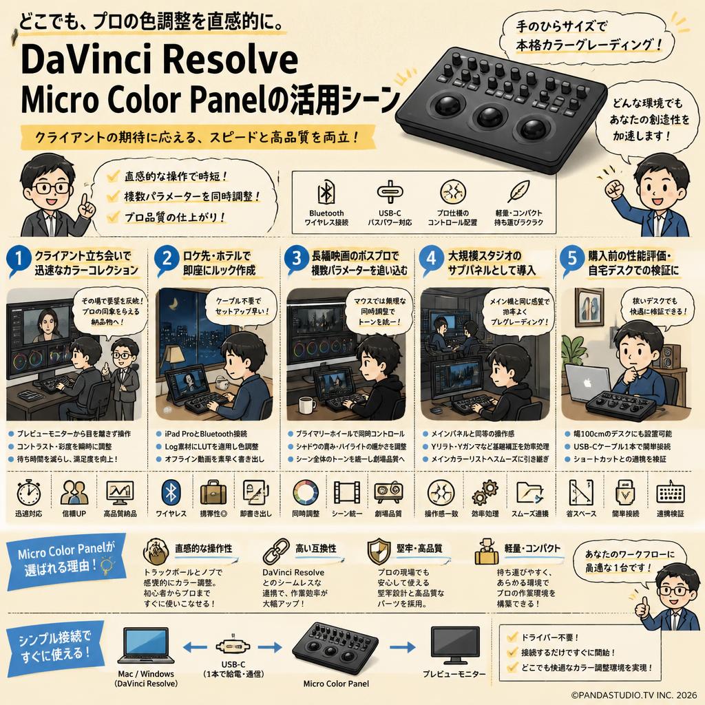 DaVinci Resolve Micro Color Panel（EN） 用途