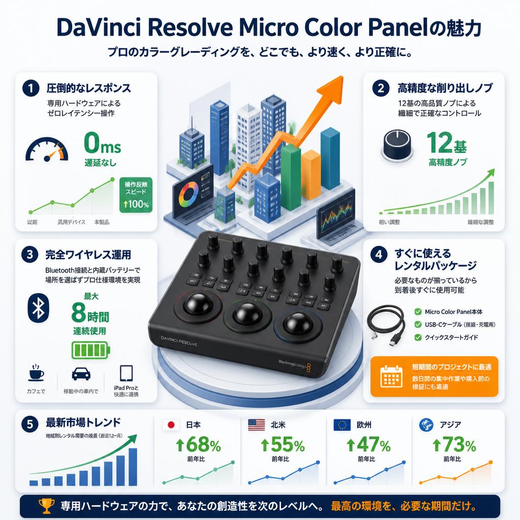 DaVinci Resolve Micro Color Panel（EN） セールスポイント