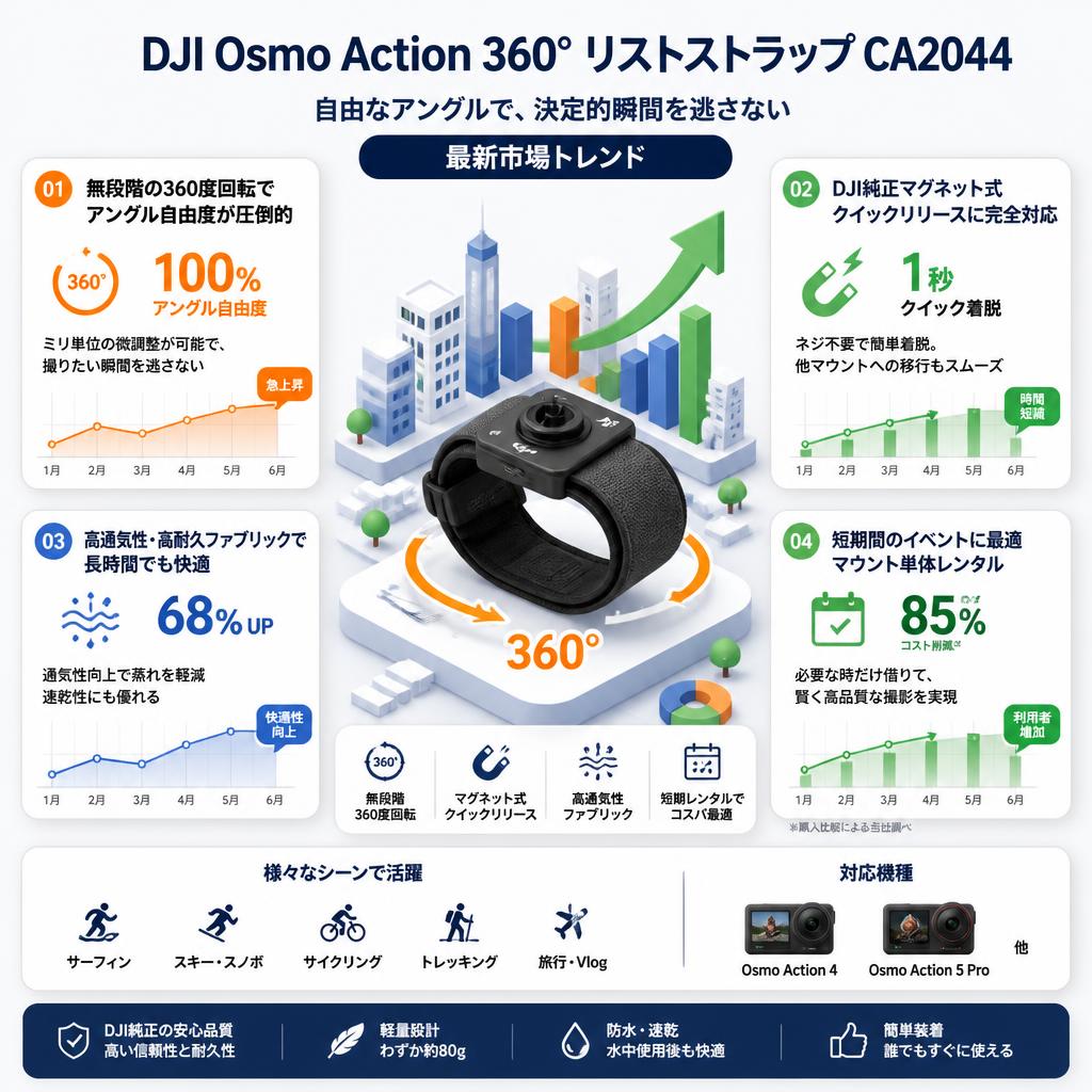 DJI Osmo Action 360° リストストラップ CA2044 セールスポイント