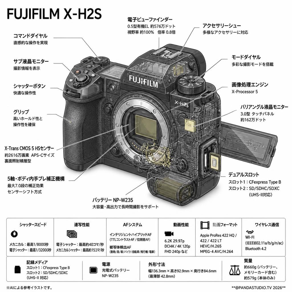 FUJIFILM X-H2S スペック