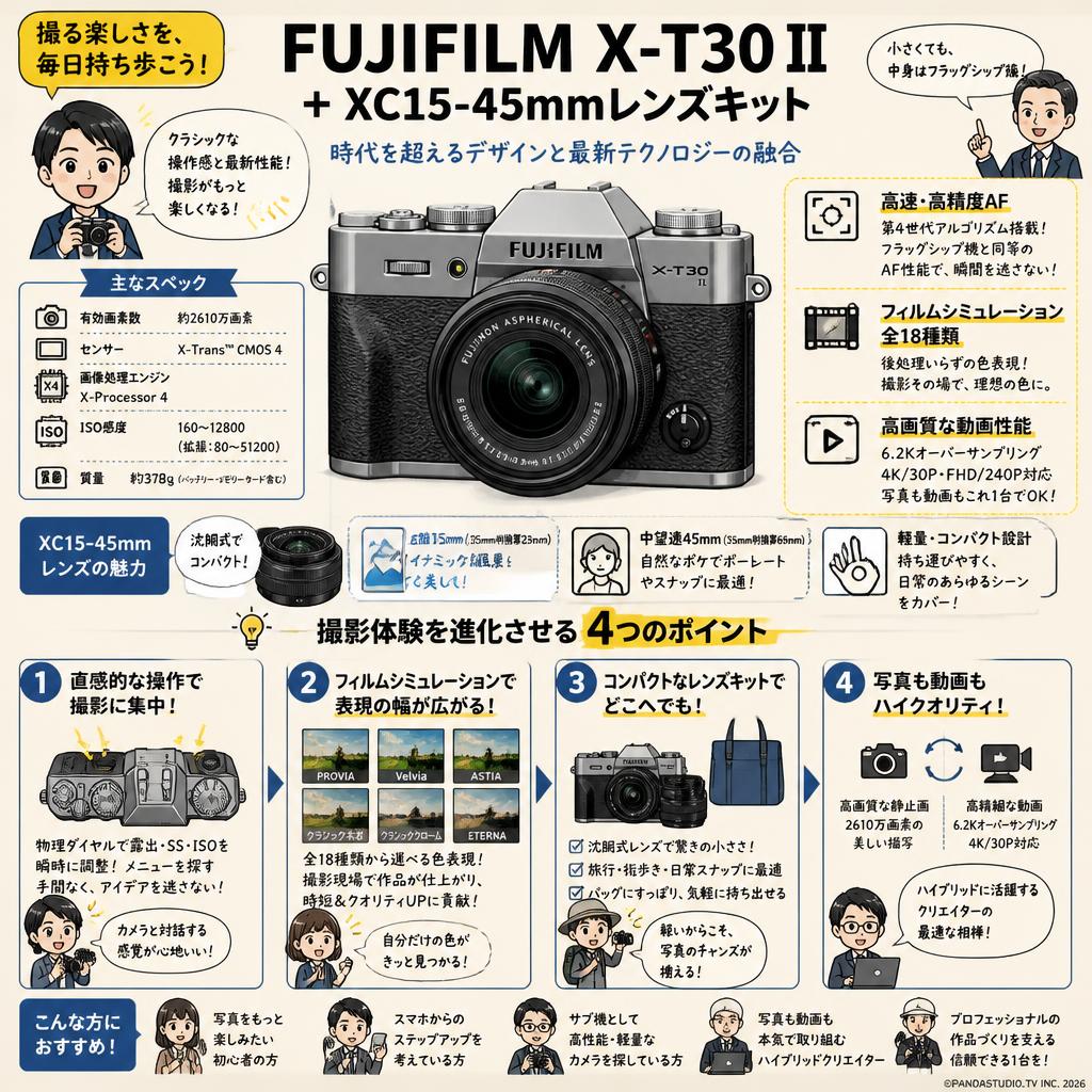 FUJIFILM X-T30 II + XC15-45mmレンズキット 概要