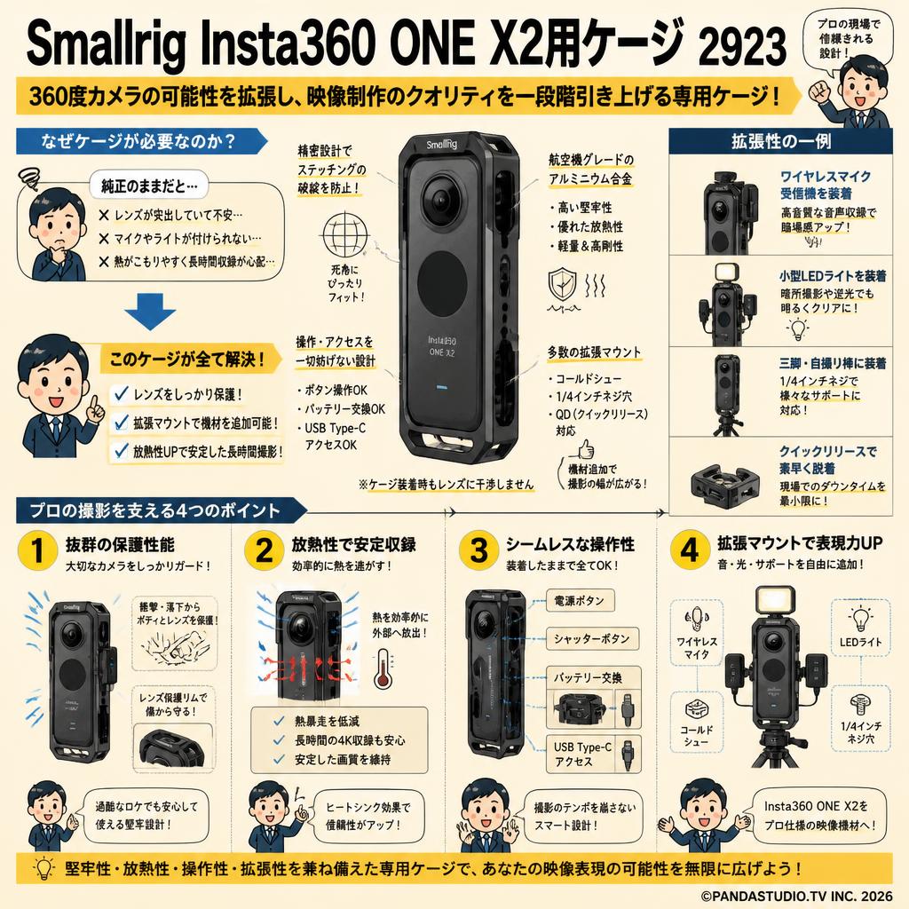 Smallrig Insta360 ONE X2用ケージ  2923 概要