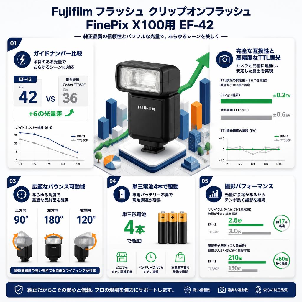 Fujifilm フラッシュ クリップオンフラッシュ FinePix X100用 EF-42 セールスポイント