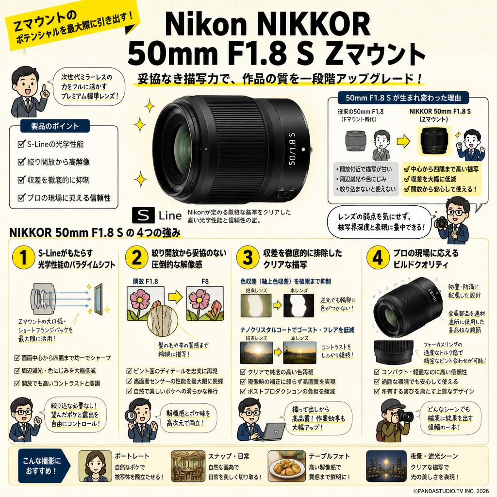 Nikon NIKKOR 50mm F1.8 S Zマウント 概要