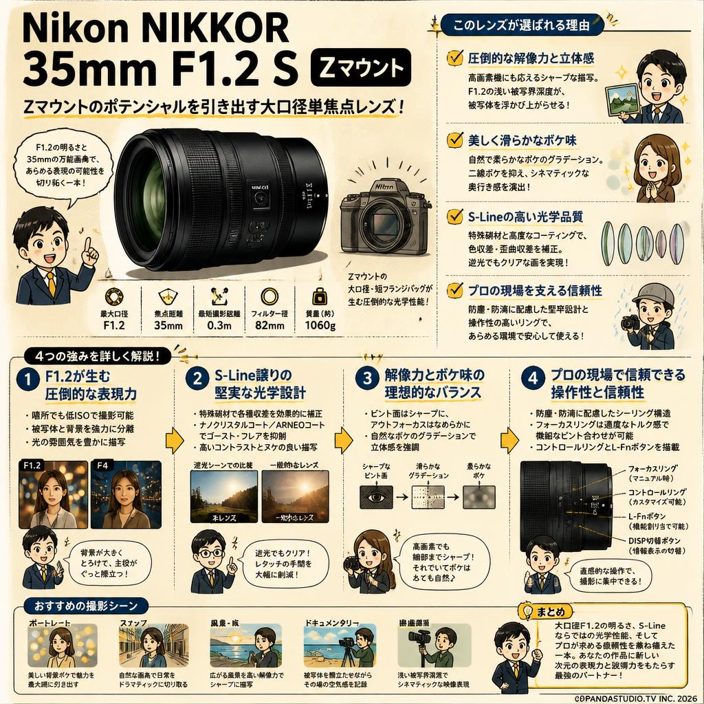 Nikon NIKKOR 35mm F1.2 S Z マウント 概要