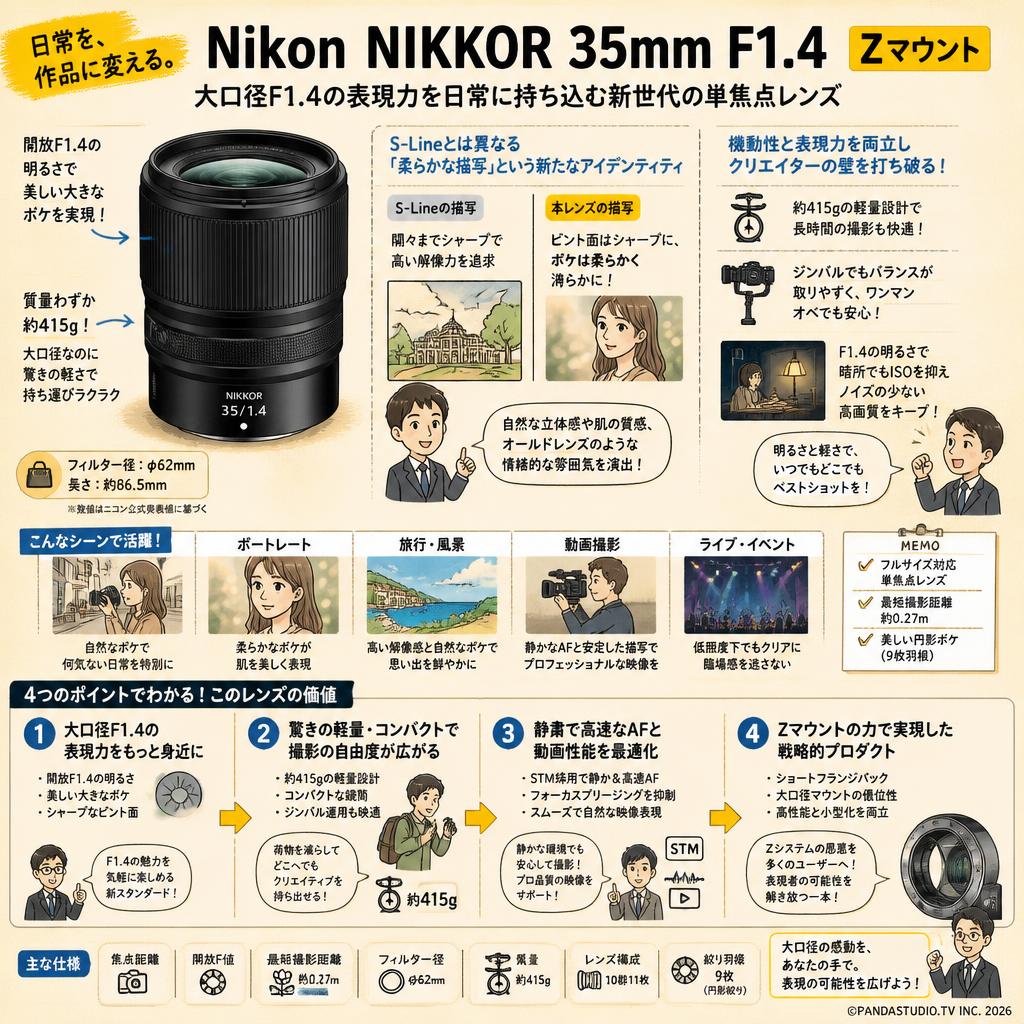 Nikon NIKKOR 35mm F1.4 Zマウント 概要