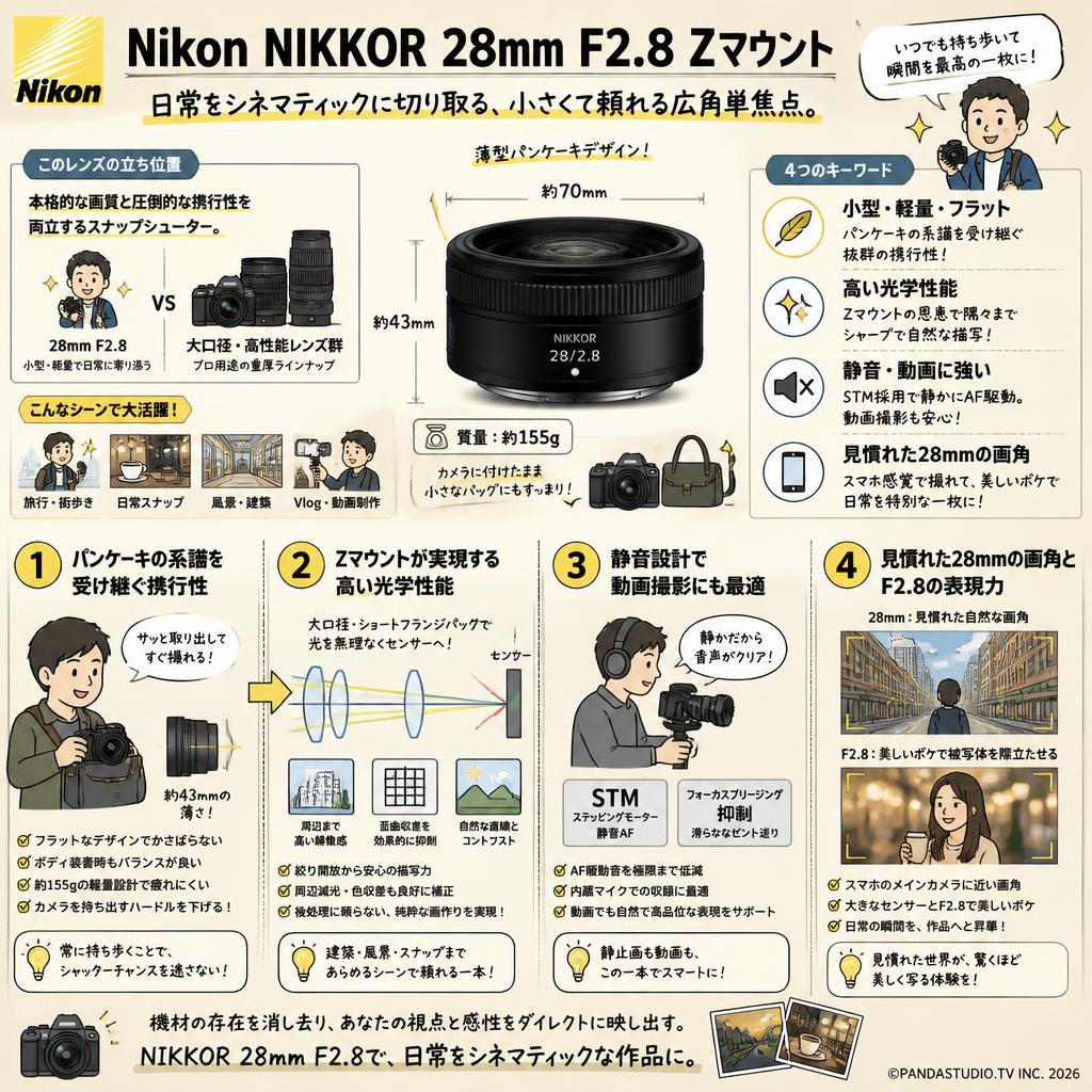 Nikon NIKKOR 28mm F2.8 Zマウント 概要