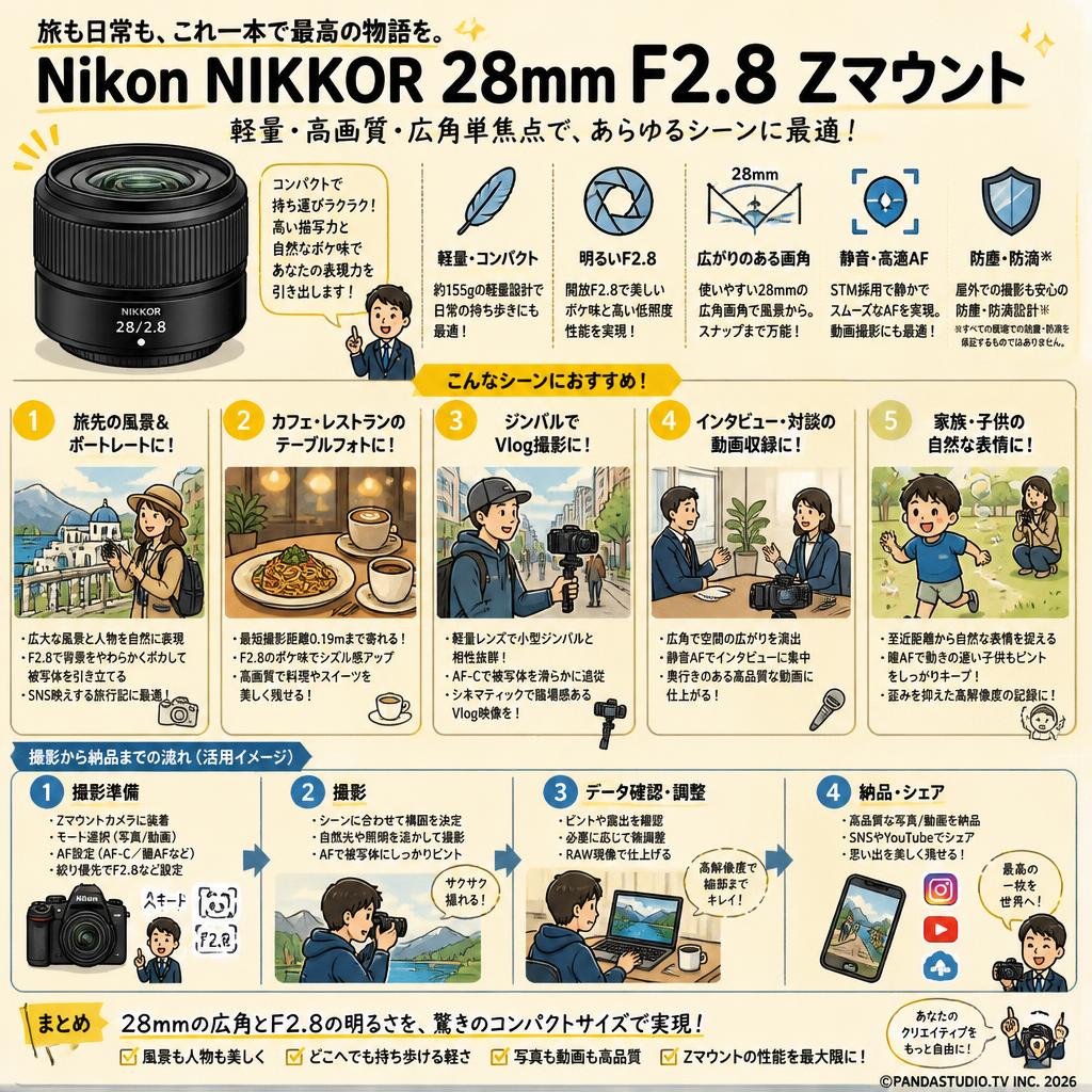 Nikon NIKKOR 28mm F2.8 Zマウント 用途