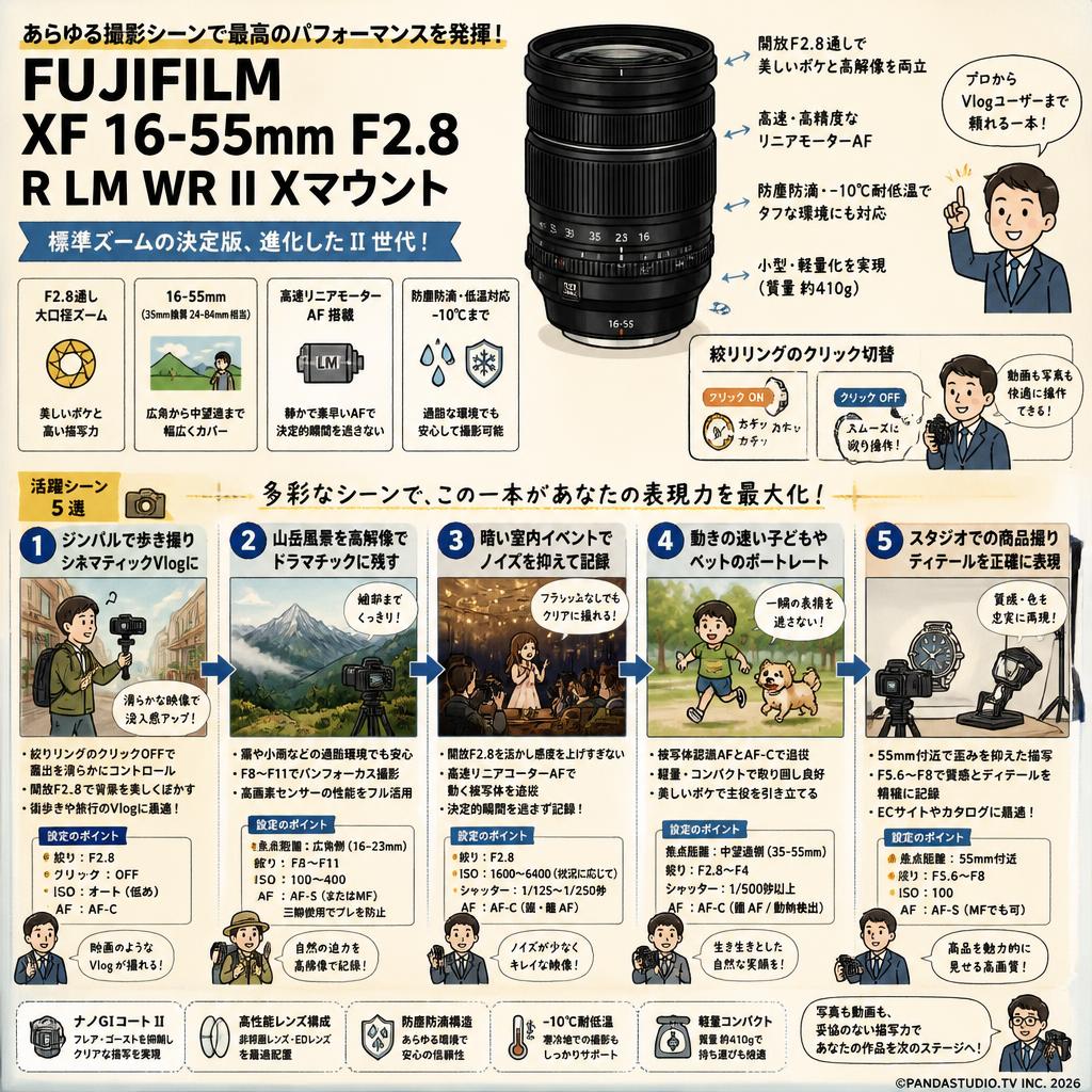 FUJIFILM XF 16-55mm F2.8 R LM WR II Xマウント 用途