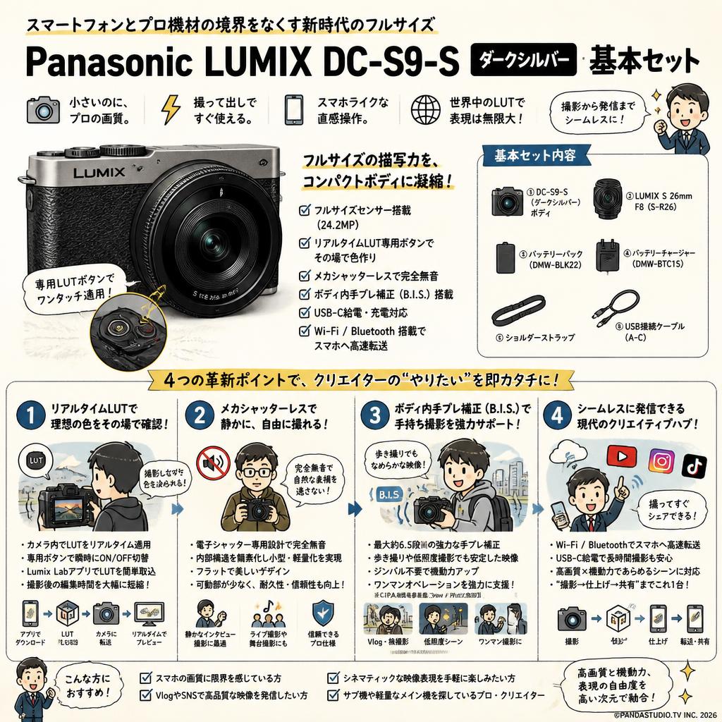 Panasonic LUMIX DC-S9-S ダークシルバー 基本セット 概要