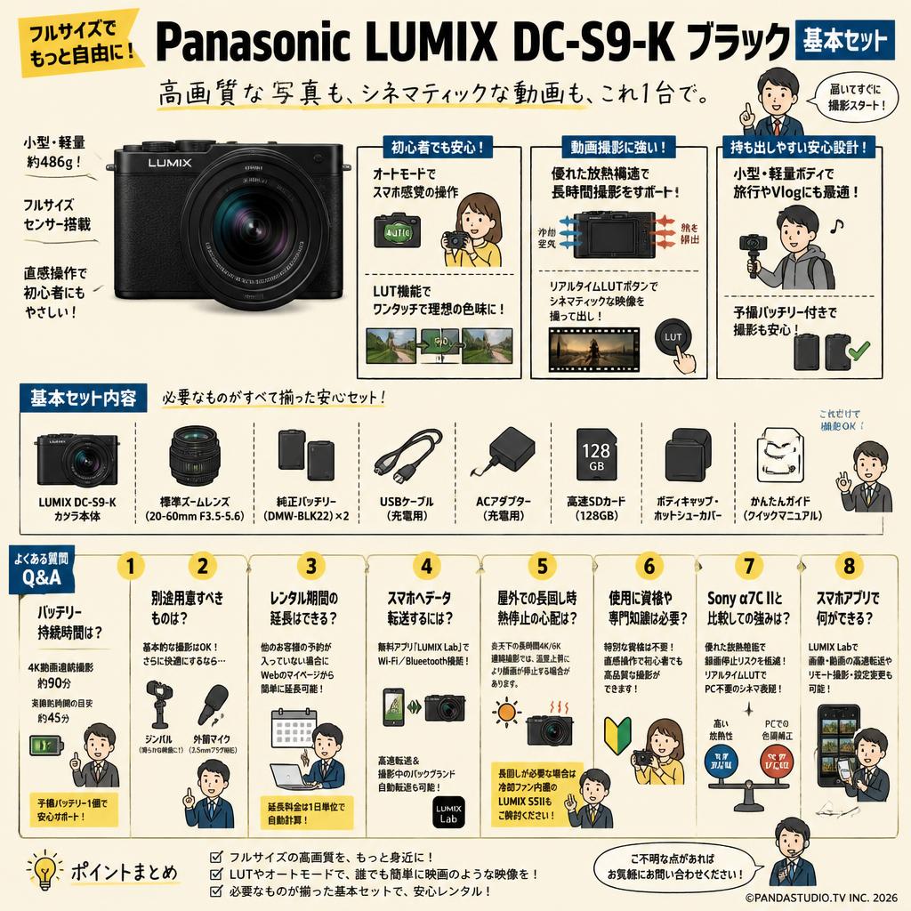 Panasonic LUMIX DC-S9-K ブラック 基本セット FAQ（よくある質問と答え）