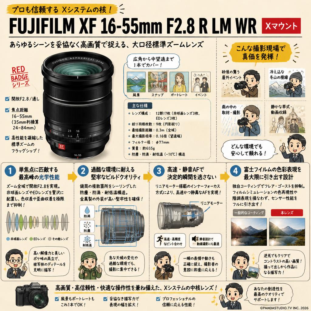 FUJIFILM XF 16-55mm F2.8 R LM WR X マウント 概要
