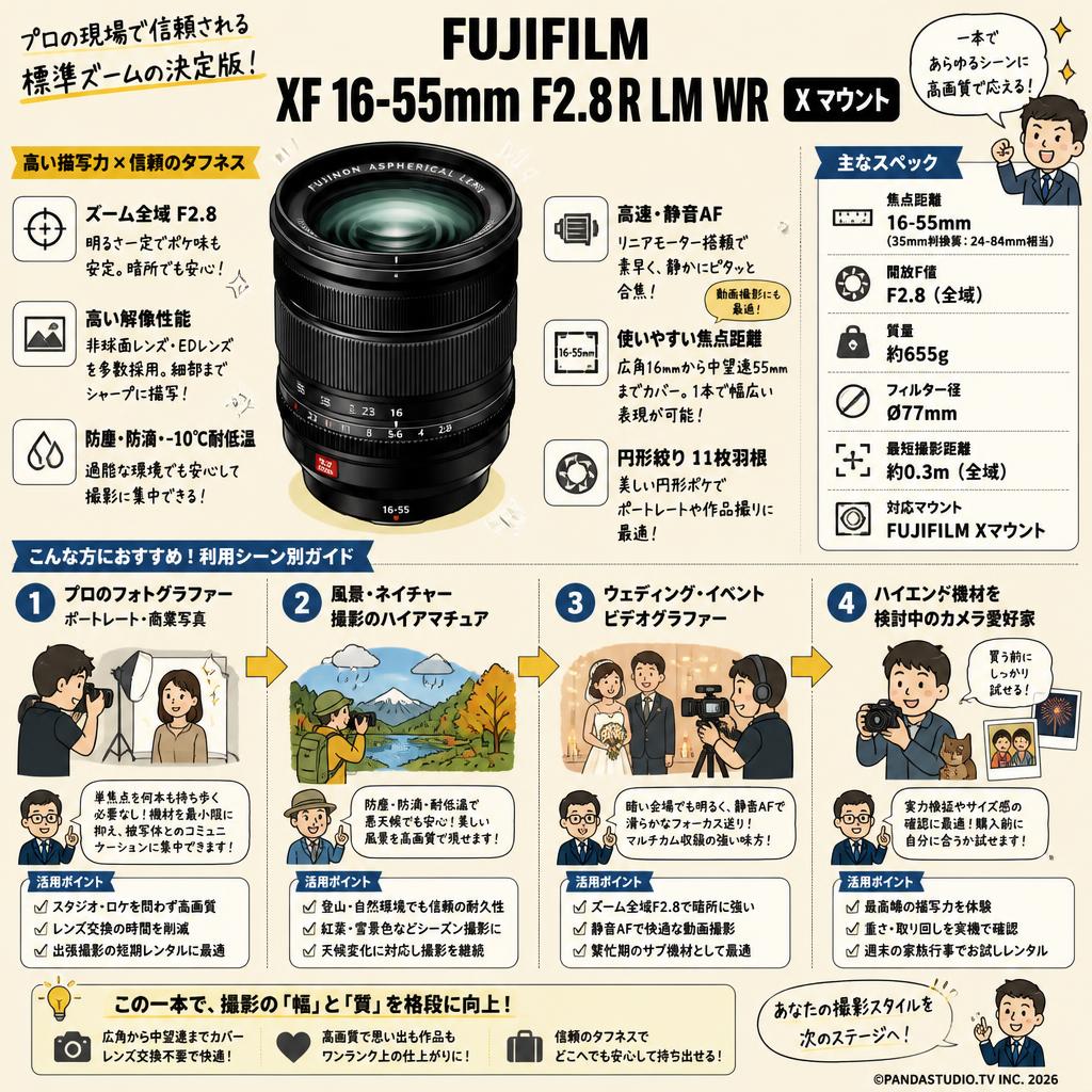 FUJIFILM XF 16-55mm F2.8 R LM WR X マウント おもな対象のお客様