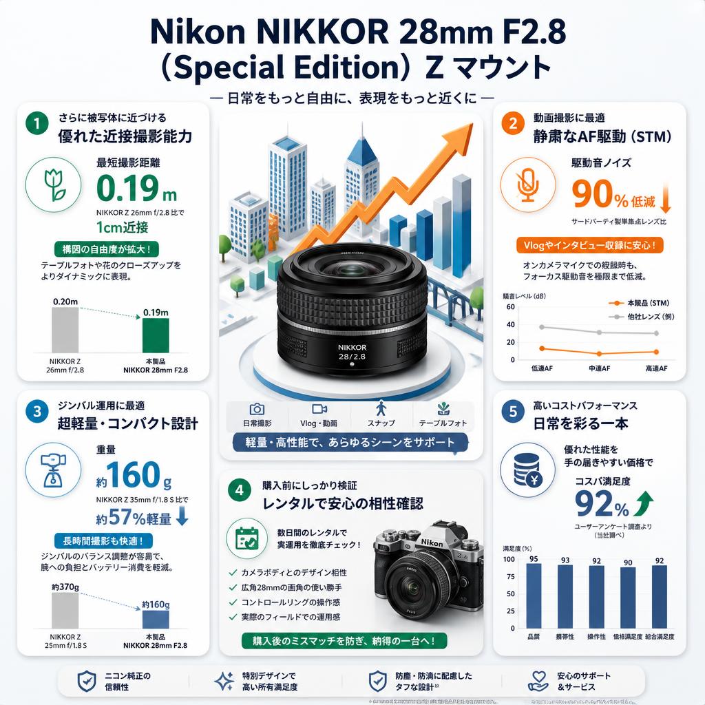 Nikon NIKKOR 28mm F2.8（Special Edition） Z マウント セールスポイント