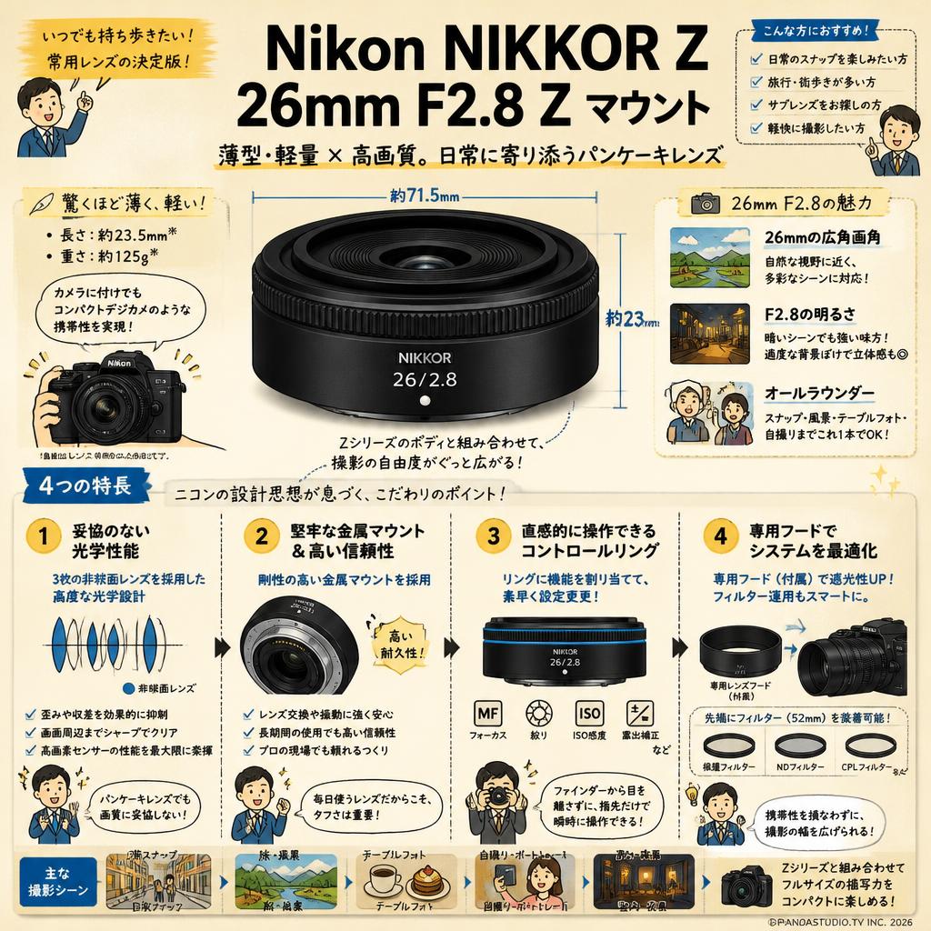 Nikon NIKKOR Z 26mm F2.8 Z マウント 概要