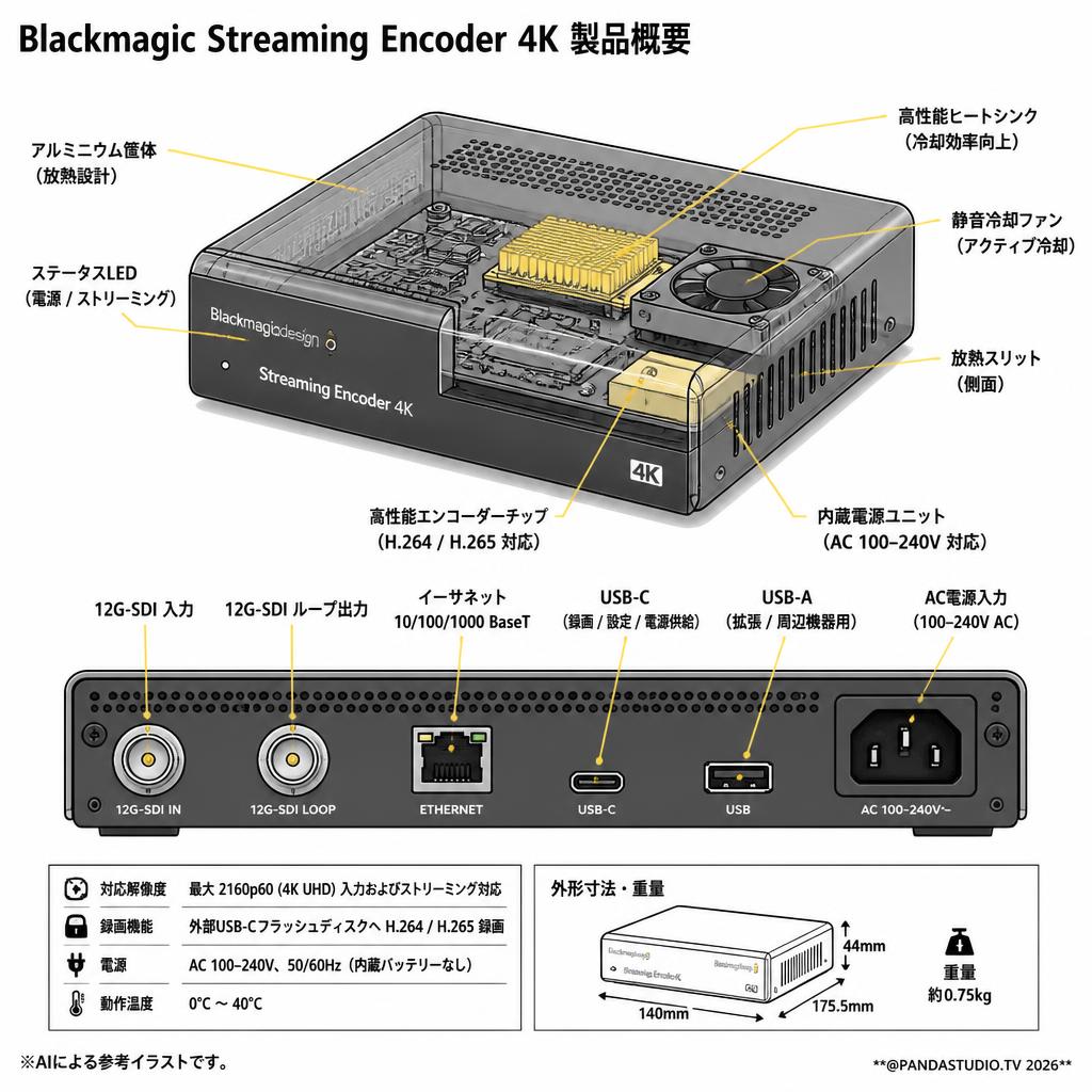 Blackmagic Streaming Encoder 4K スペック