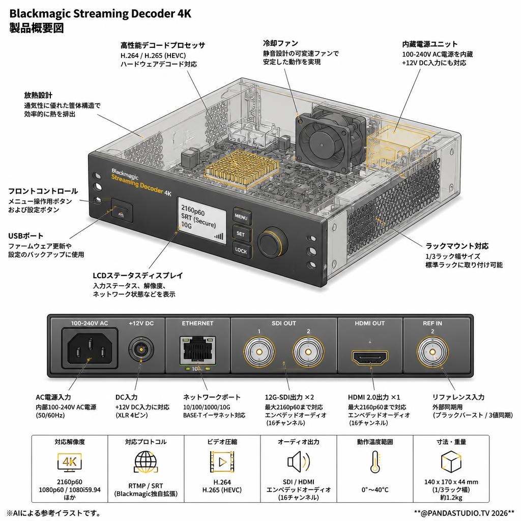 Blackmagic Streaming Decoder 4K スペック