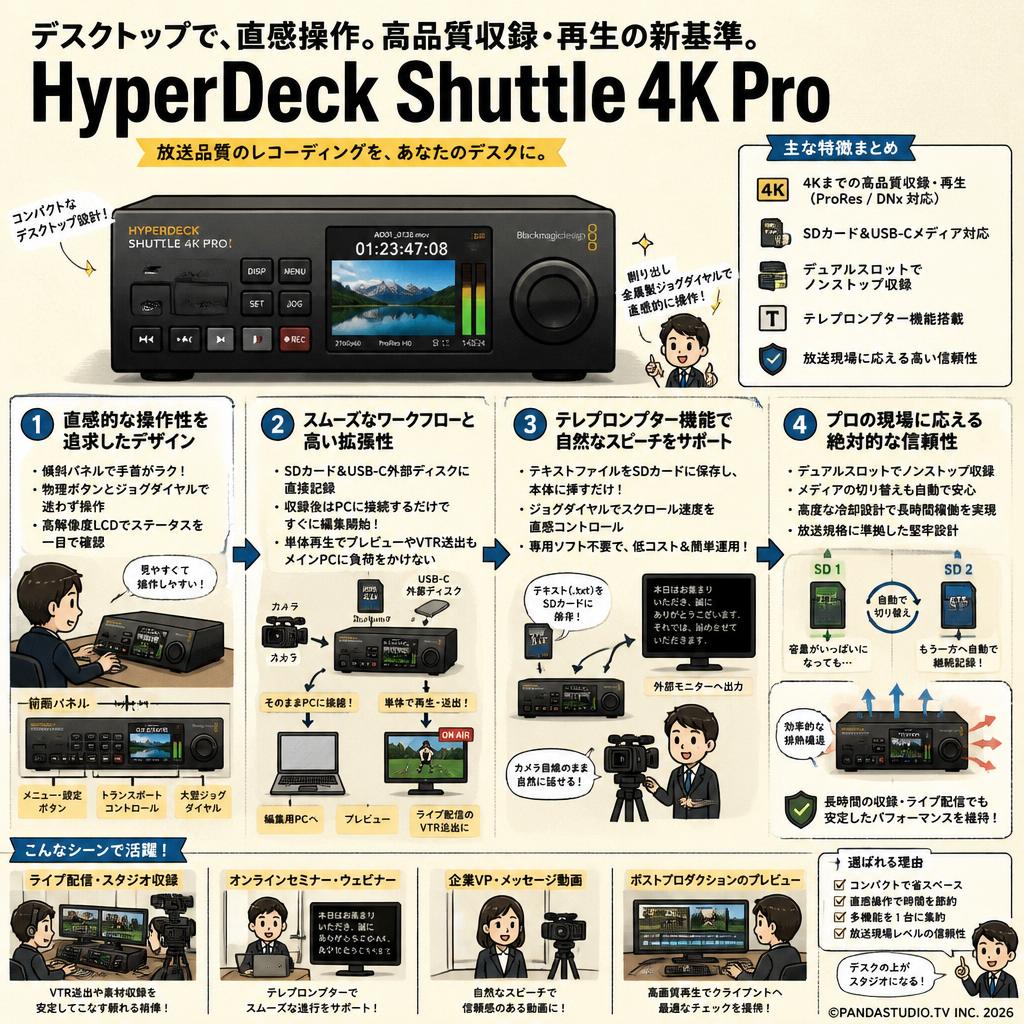 HyperDeck Shuttle 4K Pro 概要