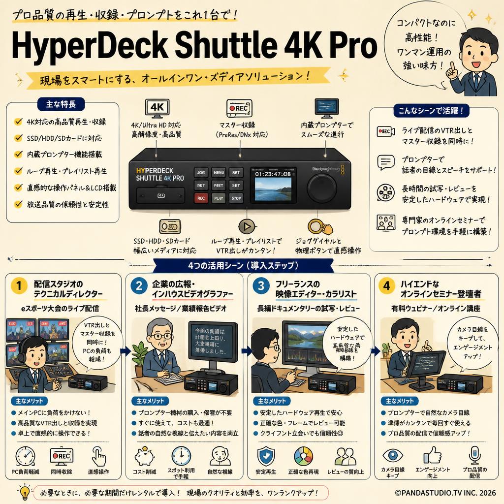 HyperDeck Shuttle 4K Pro おもな対象のお客様