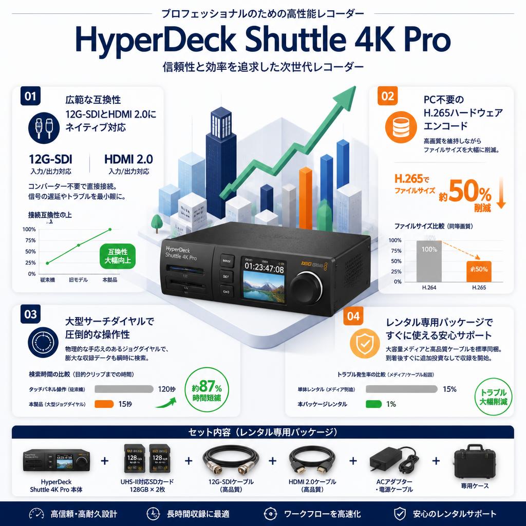 HyperDeck Shuttle 4K Pro セールスポイント