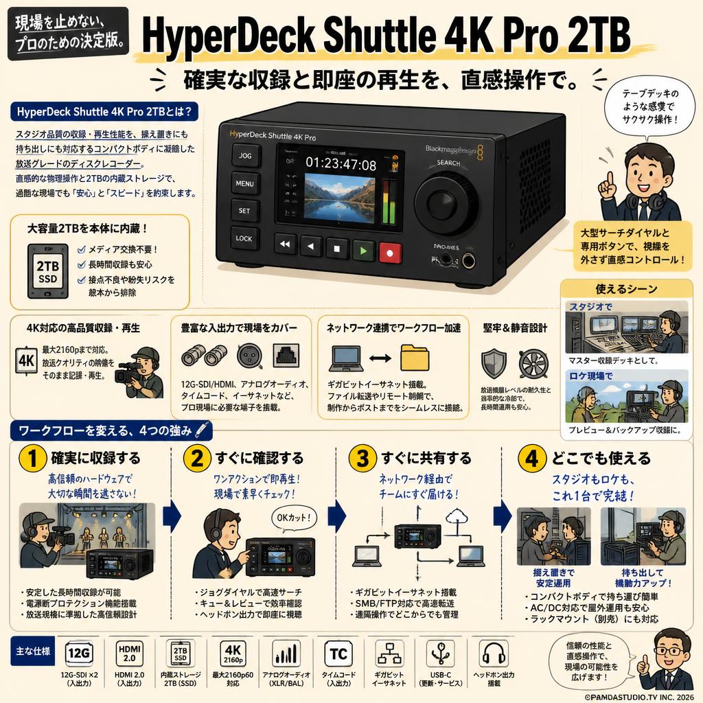 HyperDeck Shuttle 4K Pro 2TB 概要