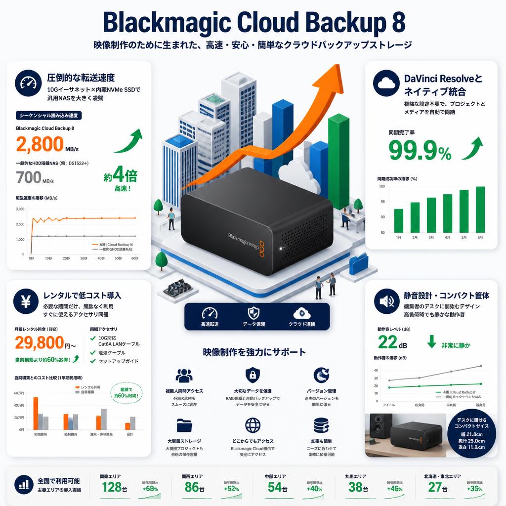 Blackmagic Cloud Backup 8 セールスポイント