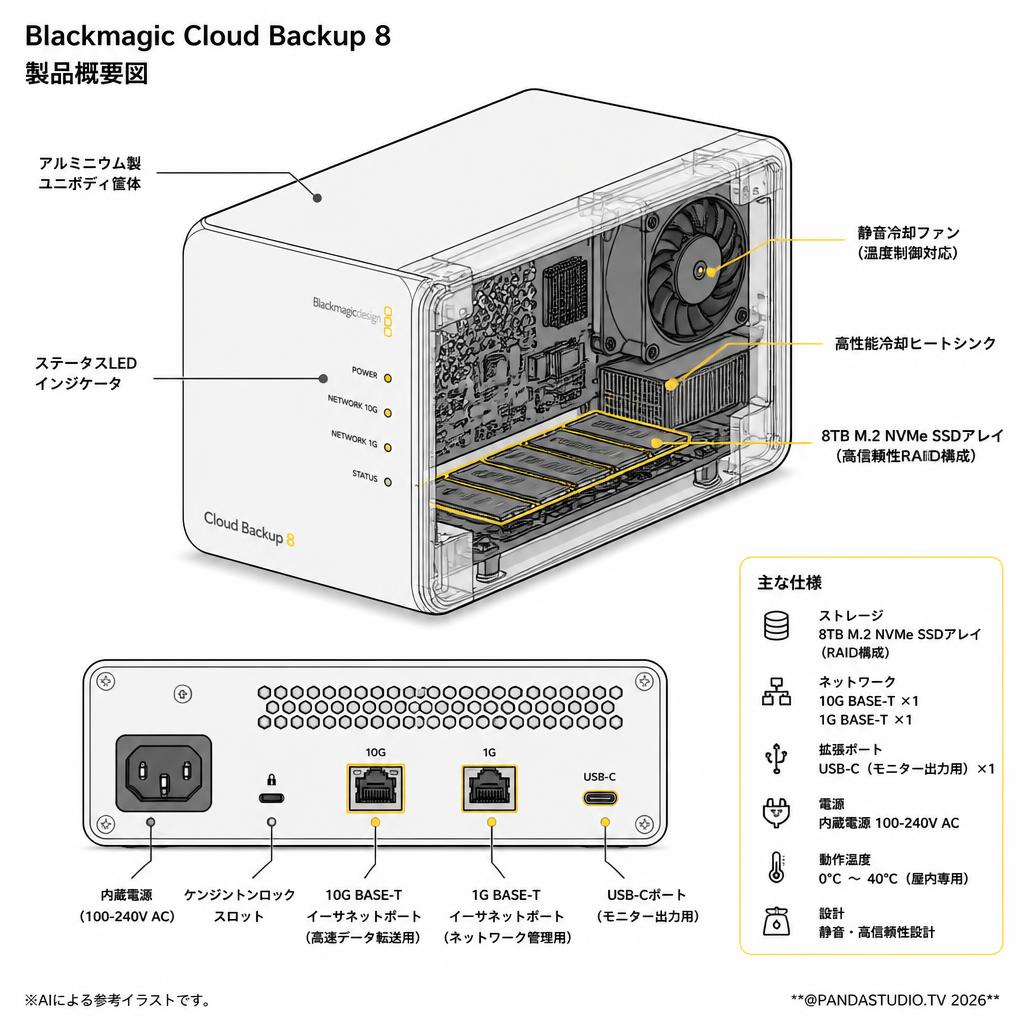 Blackmagic Cloud Backup 8 スペック