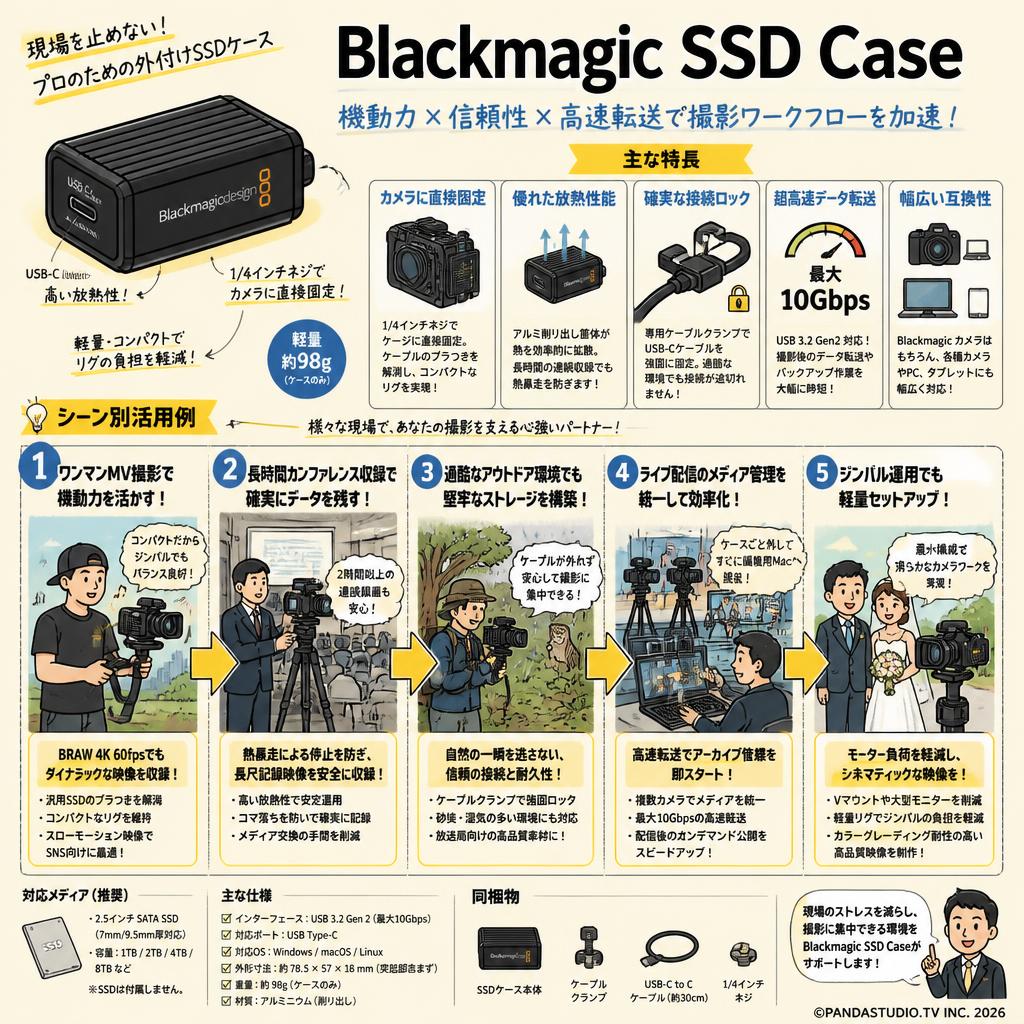 Blackmagic SSD Case 用途