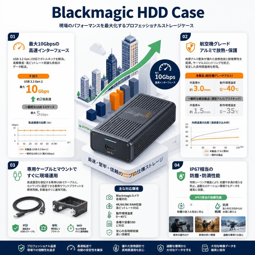 Blackmagic HDD Case セールスポイント