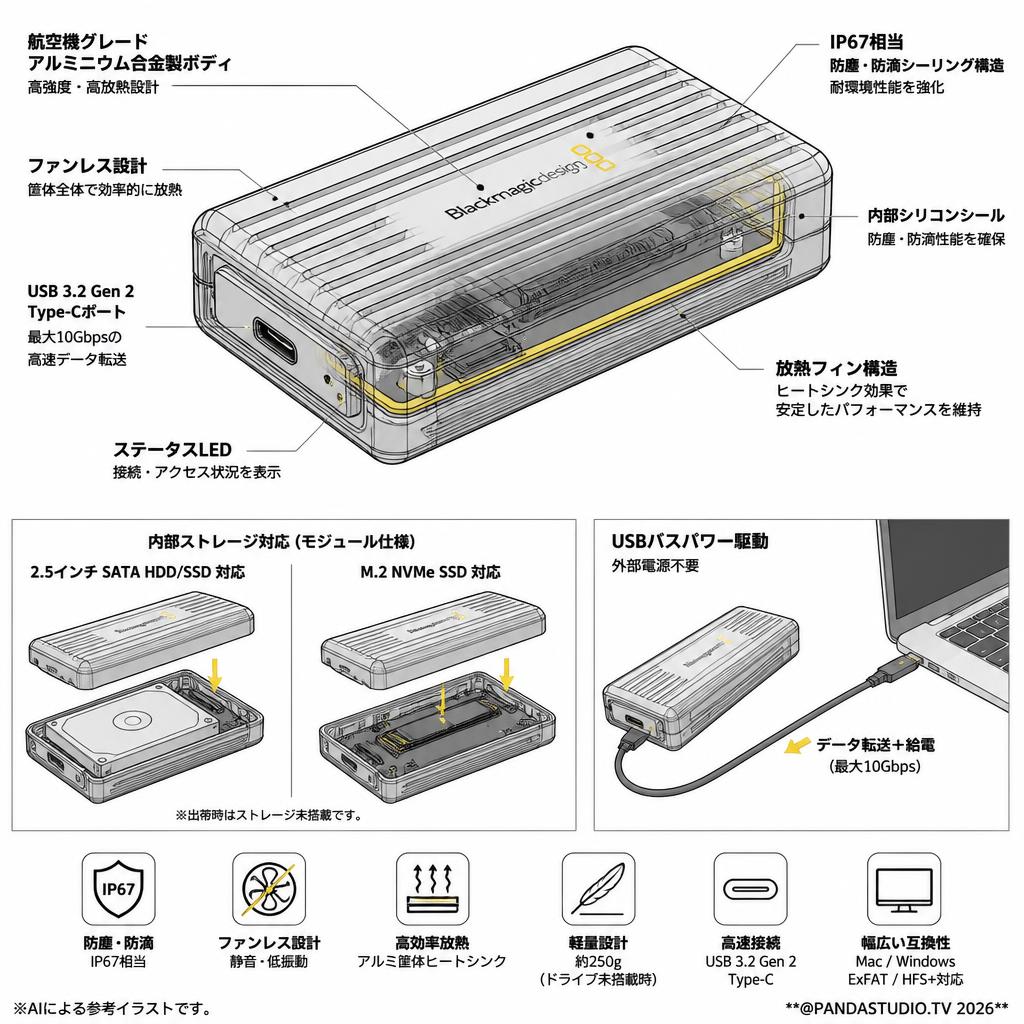Blackmagic HDD Case スペック