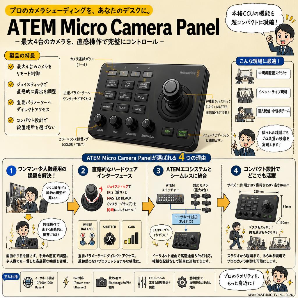 Blackmagic Design ATEM Micro Camera Panel 概要