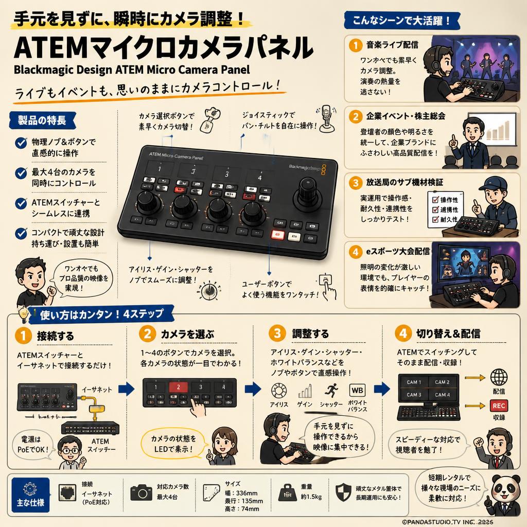 Blackmagic Design ATEM Micro Camera Panel おもな対象のお客様