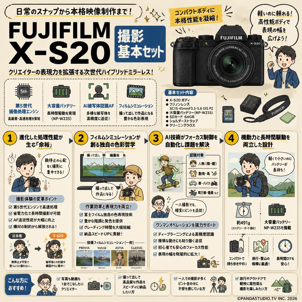 FUJIFILM X-S20 撮影基本セット 概要