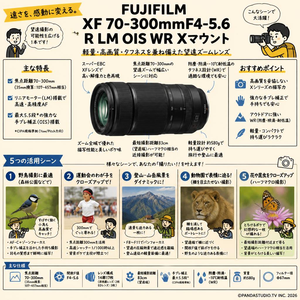 FUJIFILM XF 70-300mmF4-5.6 R LM OIS WR Xマウント 用途