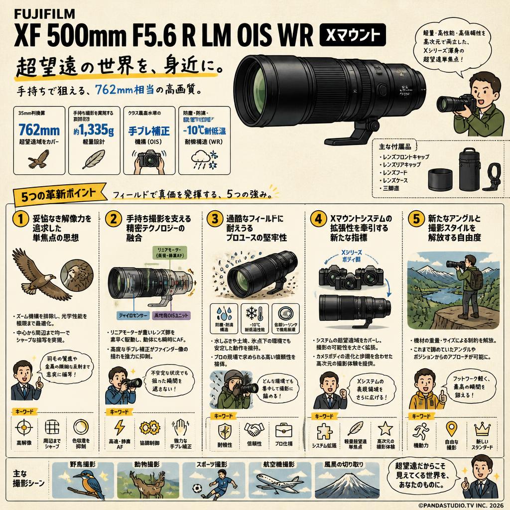 FUJIFILM XF 500mm F5.6 R LM OIS WR Xマウント 概要