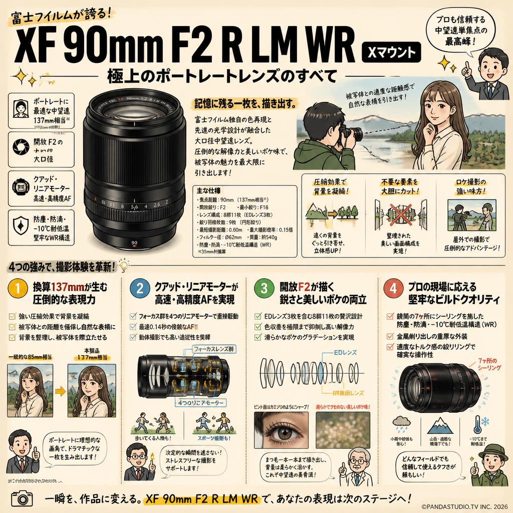 FUJIFILM XF 90mm F2 R LM WR Xマウント 概要