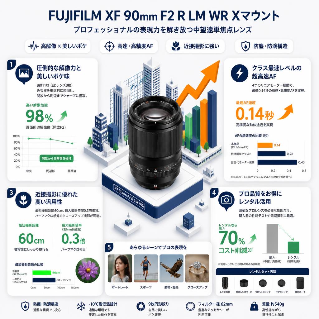 FUJIFILM XF 90mm F2 R LM WR Xマウント セールスポイント