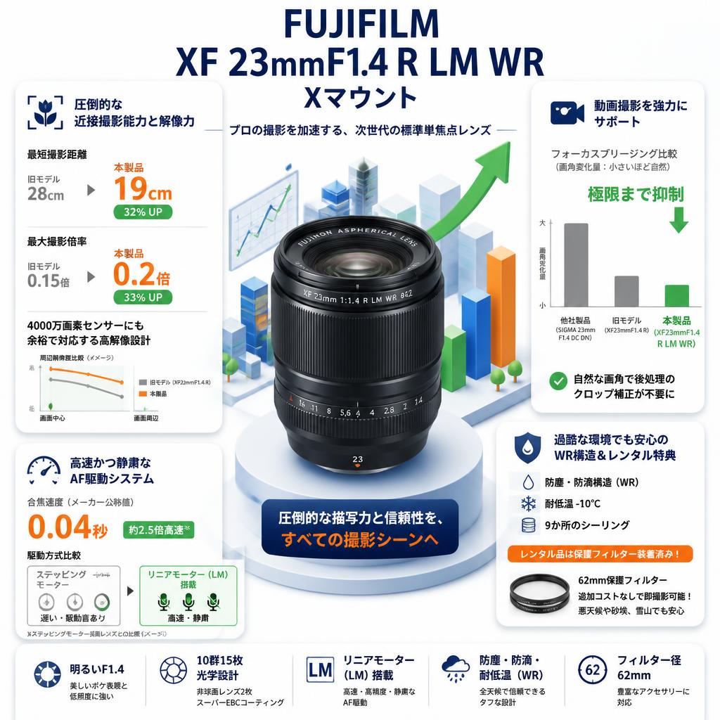 FUJIFILM XF 23mmF1.4 R LM WR Xマウント セールスポイント