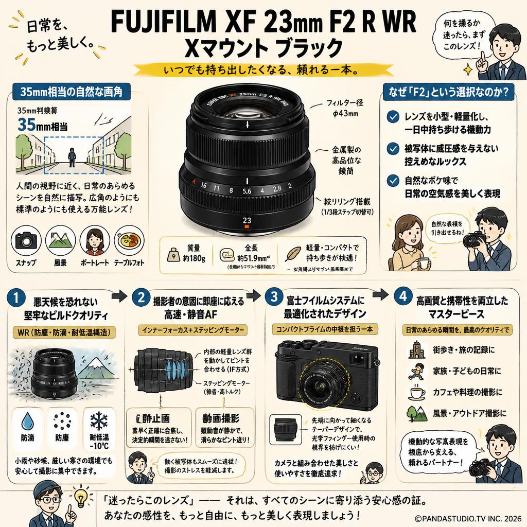 FUJIFILM XF 23mm F2 R WR Xマウント ブラック 概要