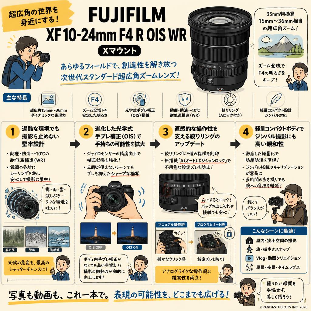 FUJIFILM  XF10-24mm F4 R OIS WR Xマウント 概要