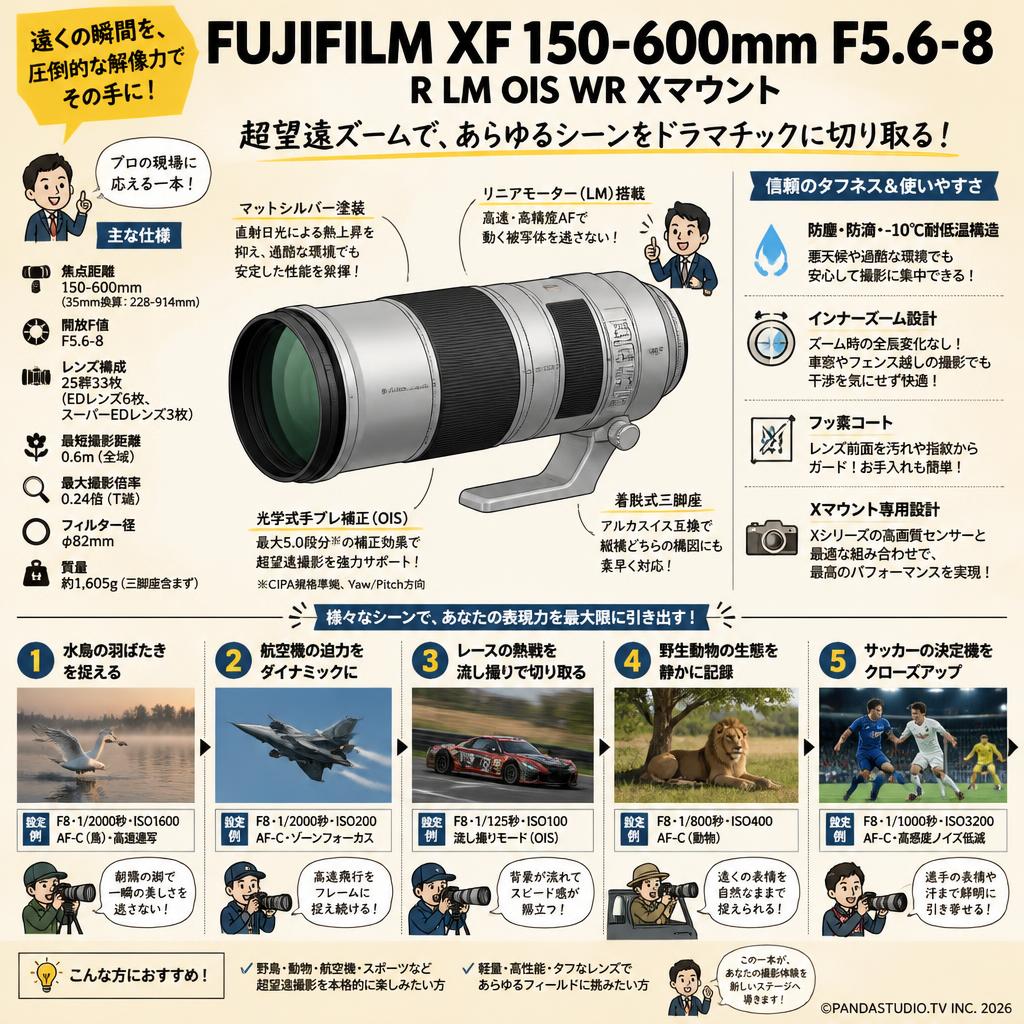 FUJIFILM XF 150-600mm F5.6-8 R LM OIS WR Xマウント 用途