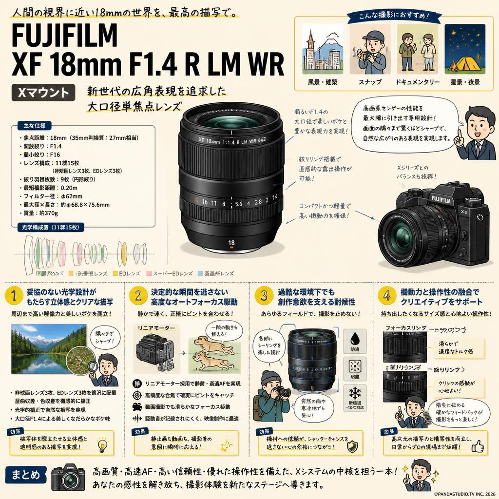 FUJIFILM XF 18mm F1.4 R LM WR Xマウント 概要