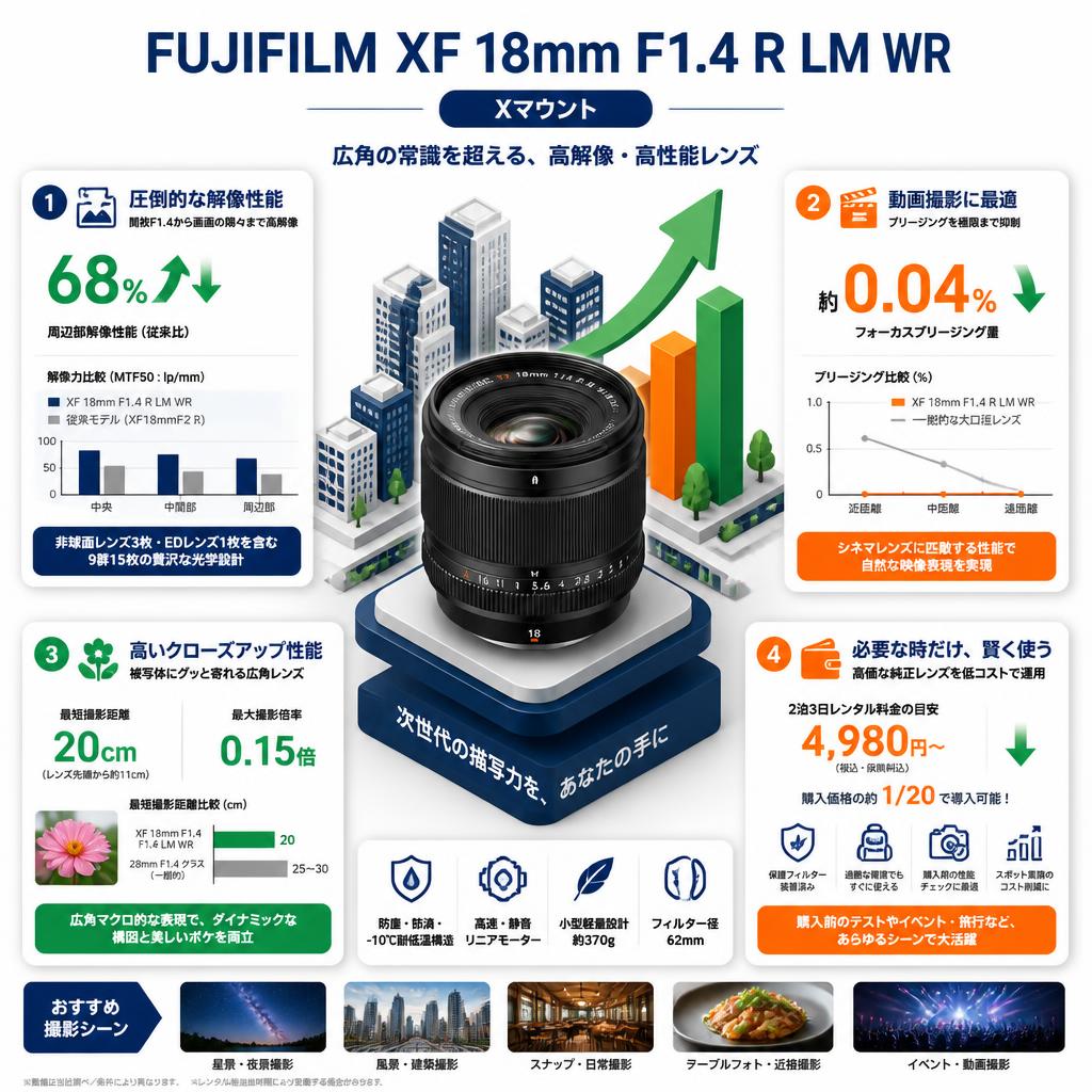 FUJIFILM XF 18mm F1.4 R LM WR Xマウント セールスポイント